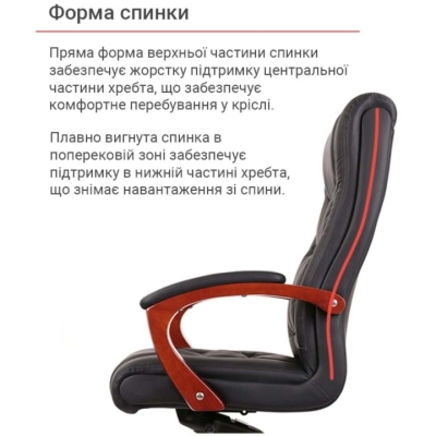 Кресло АКЛАС Артур EX MB (Кожа LC-A Black)