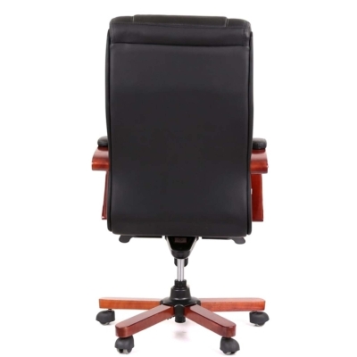 Кресло АКЛАС Артур EX MB (Кожа LC-A Black/PU Black)