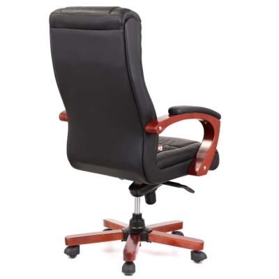 Кресло АКЛАС Артур EX MB (Кожа LC-A Black/PU Black)