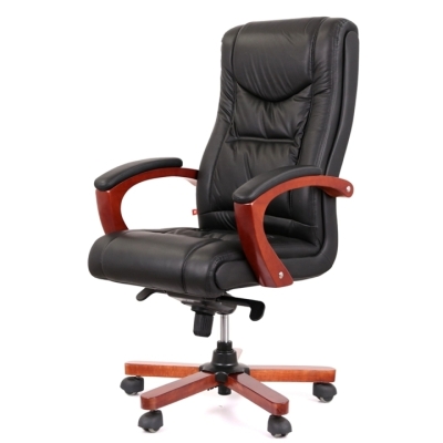 Крісло АКЛАС Артур EX MB (Шкіра LC-A Black)