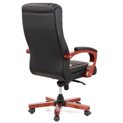 Кресло АКЛАС Артур EX MB (Кожа LC-A Black/PU Black)