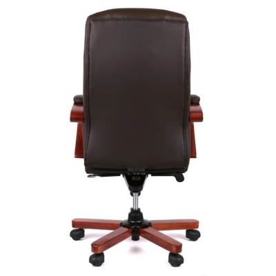 Кресло АКЛАС Атлант EX MB (Кожа LC-K Dark brown/PU Dark brown)