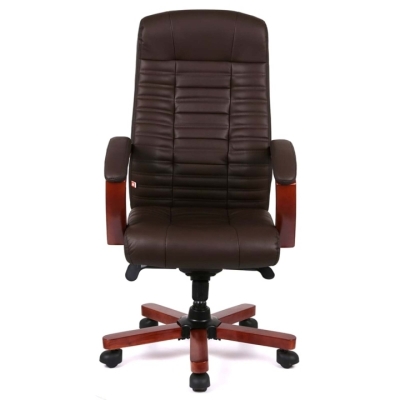 Кресло АКЛАС Атлант EX MB (Кожа LC-K Dark brown)