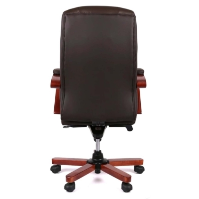Кресло офисное АКЛАС Атлант EX MB (Кожа LC-K Dark brown/PU Dark brown)