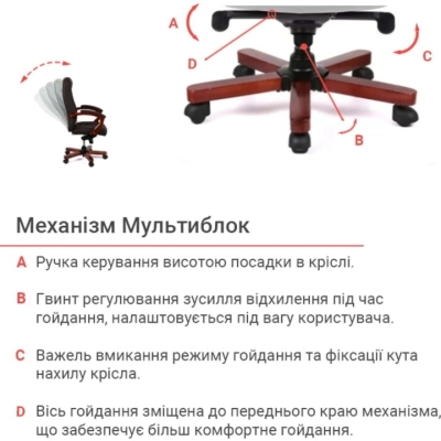 Кресло АКЛАС Атлант EX MB (Кожа LC-A Black)