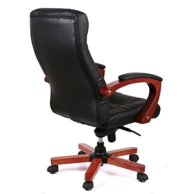 Кресло АКЛАС Атлант EX MB (Кожа LC-A Black)