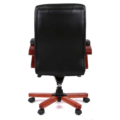 Кресло офисное АКЛАС Атлант EX MB (Кожа LC-A Black/PU Black)