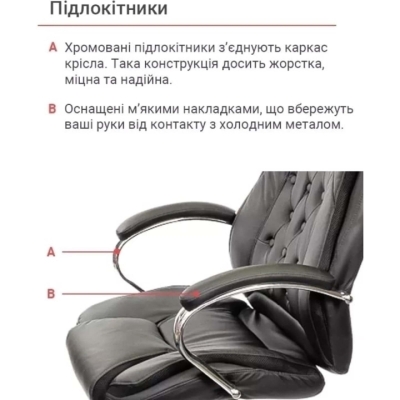 Кресло офисное АКЛАС Бешар CH ANF (PU Черный)