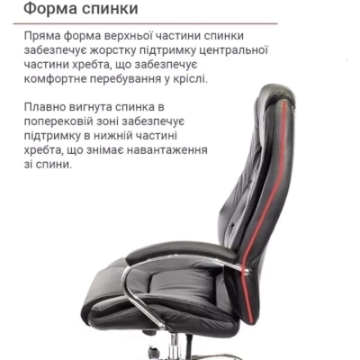 Кресло офисное АКЛАС Бешар CH ANF (PU Черный)