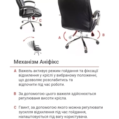 Кресло АКЛАС Бешар CH ANF (PU Черный)