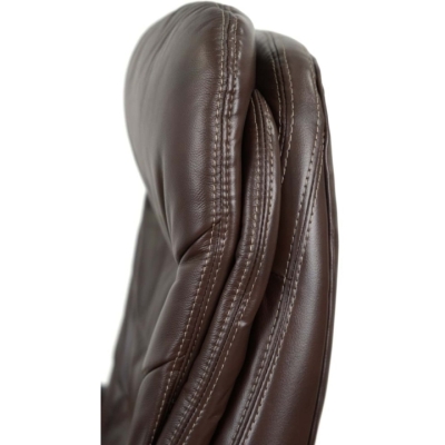 Кресло АКЛАС Валенсия Soft EX MB (Кожа LC-K Dark brown/PU Dark brown)