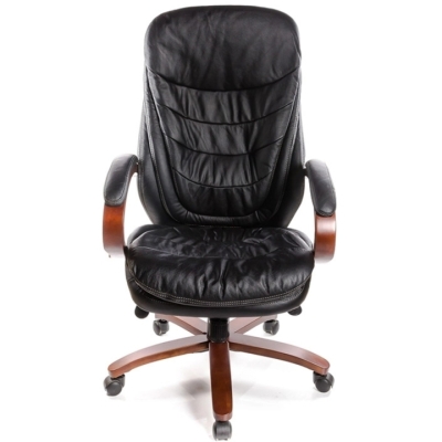 Кресло АКЛАС Валенсия Soft EX MB (Кожа LC-A Black)