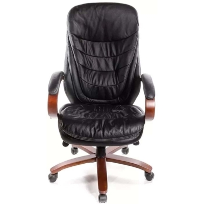 Кресло АКЛАС Валенсия Soft EX MB (Кожа LC-A Black)