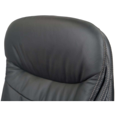 Кресло АКЛАС Валенсия Soft EX MB (Кожа LC-A Black/PU Black)
