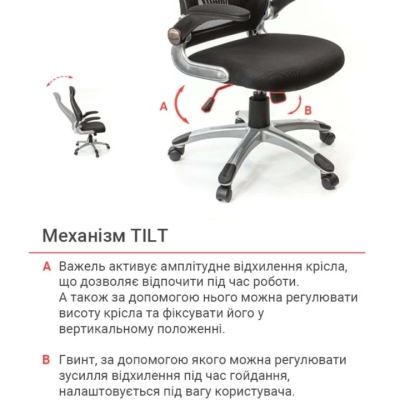 Кресло АКЛАС Винд PL TILT (Черный)