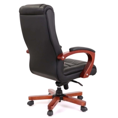 Кресло АКЛАС Гаспар ЕХ МB (Кожа LC-A Black/PU Black)