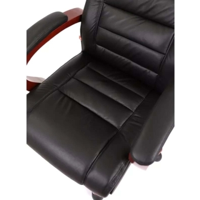 Кресло АКЛАС Гаспар ЕХ МB (Кожа LC-A Black/PU Black)