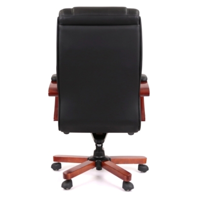 Кресло АКЛАС Гаспар ЕХ МB (Кожа LC-A Black/PU Black)