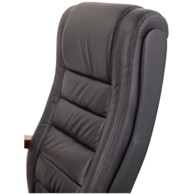 Кресло АКЛАС Гаспар ЕХ МB (Кожа LC-A Black/PU Black)