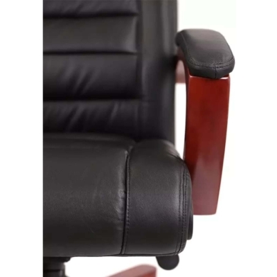 Кресло офисное АКЛАС Гаспар ЕХ МB (Кожа LC-A Black/PU Black)