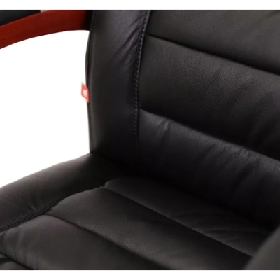 Кресло АКЛАС Гаспар ЕХ МB (Кожа LC-A Black/PU Black)