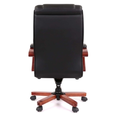 Кресло АКЛАС Гаспар ЕХ МB (Кожа LC-A Black/PU Black)