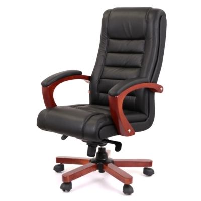 Кресло АКЛАС Гаспар ЕХ МB (Кожа LC-A Black)