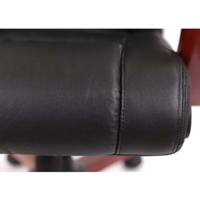 Кресло АКЛАС Гаспар ЕХ МB (Кожа LC-A Black/PU Black)