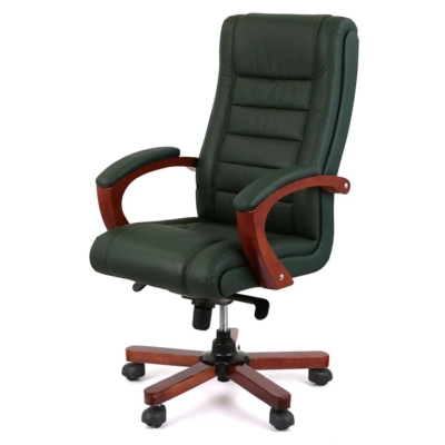 Крісло АКЛАС Гаспар ЕХ МB (Шкіра Lux LC Green)