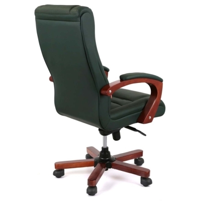 Кресло АКЛАС Гаспар ЕХ МB (Кожа Lux LC Green/PU Зеленый)