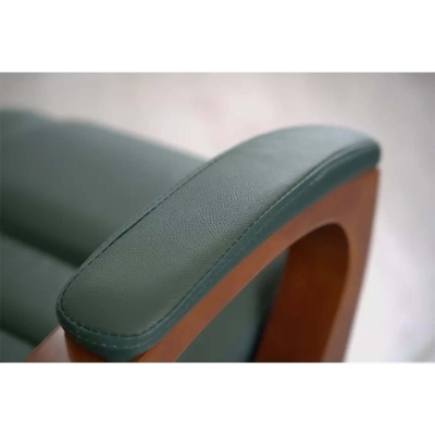 Кресло АКЛАС Гаспар ЕХ МB (Кожа Lux LC Green/PU Зеленый)