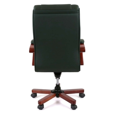 Кресло АКЛАС Гаспар ЕХ МB (Кожа Lux LC Green/PU Green)