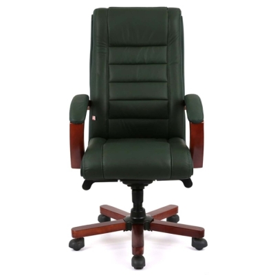 Кресло АКЛАС Гаспар ЕХ МB (Кожа Lux LC Green)