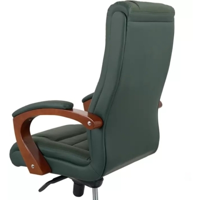 Кресло АКЛАС Гаспар ЕХ МB (Кожа Lux LC Green/PU Green)