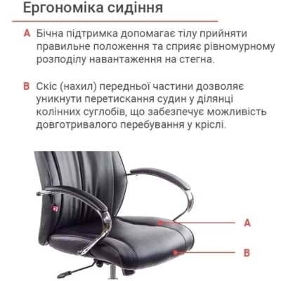 Кресло офисное АКЛАС Дрим CH ANF (PU Черный)