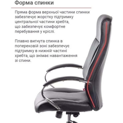 Кресло офисное АКЛАС Дрим CH ANF (PU Черный)