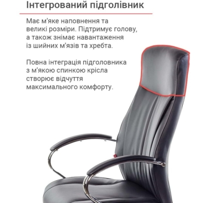 Кресло АКЛАС Дрим CH ANF (PU Черный)