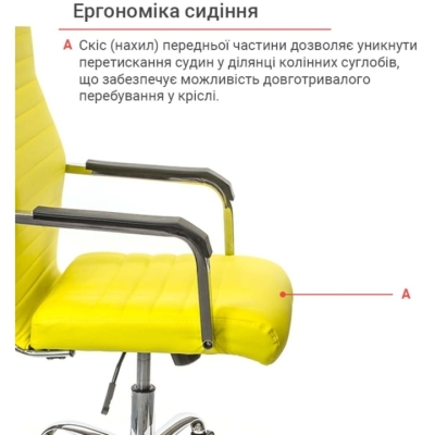 Кресло АКЛАС Кап FX СН TILT Желтый (PU yellow)