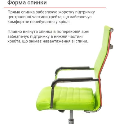 Кресло АКЛАС Кап FX СН TILT (PU Lime green)