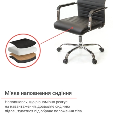 Кресло АКЛАС Кап FX СН TILT Черный (PU-черный)