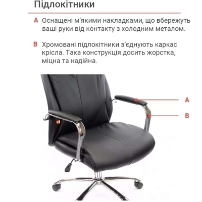 Кресло офисное АКЛАС Маккай CH ANF (PU Черный)