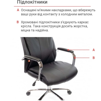 Кресло АКЛАС Маккай CH ANF (PU Черный)