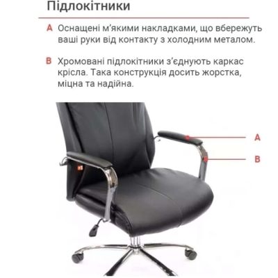 Кресло АКЛАС Маккай CH ANF (PU Черный)