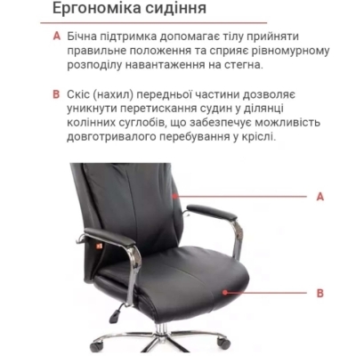 Кресло офисное АКЛАС Маккай CH ANF (PU Черный)