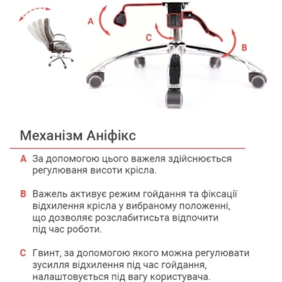 Кресло АКЛАС Оран CH ANF (PU Темно-коричневый)