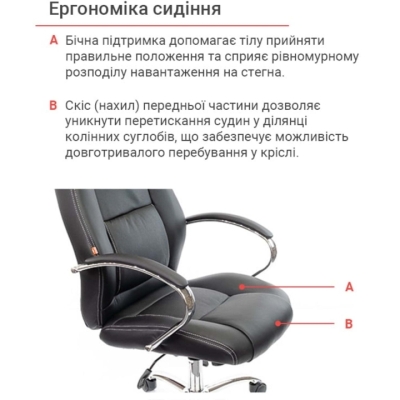 Кресло АКЛАС Оран CH ANF (PU Черный)