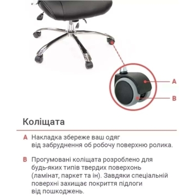 Кресло офисное АКЛАС Оран CH ANF (PU Черный)