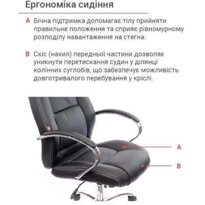 Кресло офисное АКЛАС Оран CH ANF (PU Черный)