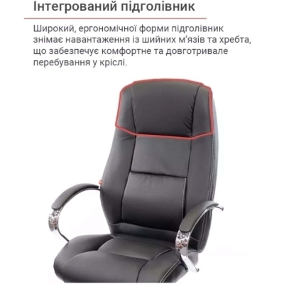 Кресло офисное АКЛАС Оран CH ANF (PU Черный)