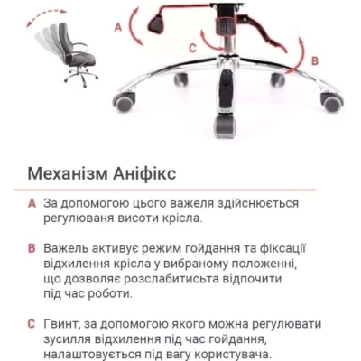 Кресло офисное АКЛАС Оран CH ANF (PU Черный)